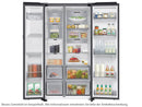 Samsung Family Hub RS90F66BEFEF Side by Side Kühl-Gefrier-Kombination Premium Black Steel