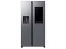 Samsung Family Hub RS90F67BETEF Side by Side Kühl-Gefrier-Kombination Edelstahl Look