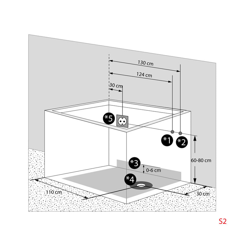 Acqua Vapore Senioren Sitzbadewanne Sitzwanne Badewanne mit Tür Pool S07-B-R 140cm