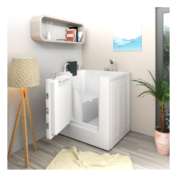 Acqua Vapore Senioren Sitzbadewanne Sitzwanne Badewanne mit Tür S02-A-L 78x100 cm