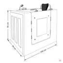 Acqua Vapore Senioren Sitzbadewanne Sitzwanne Badewanne mit Tür S02-A-R 78x100 cm