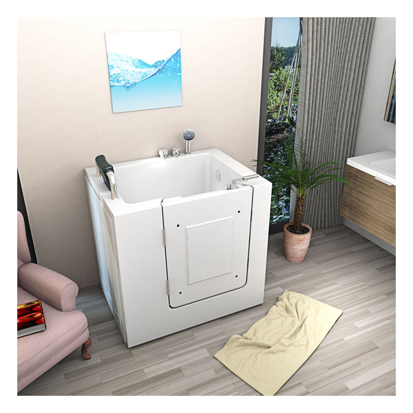 Acqua Vapore Senioren Sitzbadewanne Sitzwanne Badewanne mit Tür S02-B-L 100x78 cm