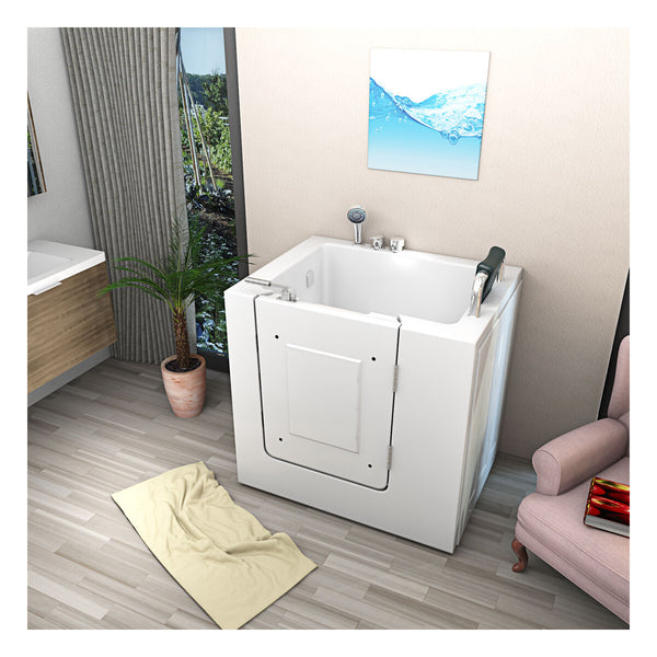 Acqua Vapore Senioren Sitzbadewanne Sitzwanne Badewanne mit Tür S02-B-R 100x78 cm