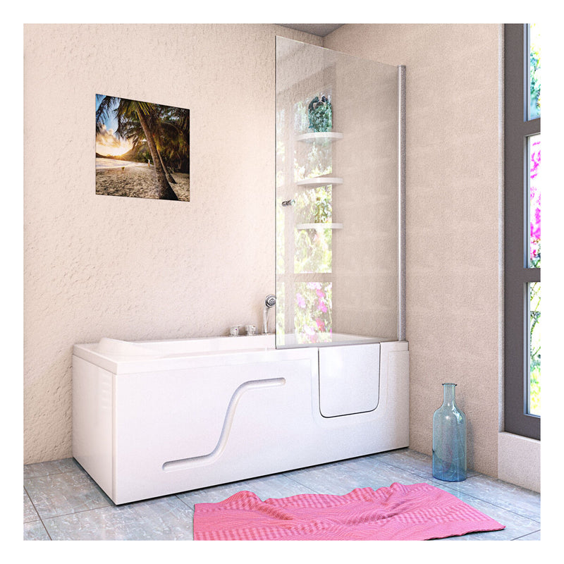 Acqua Vapore Seniorendusche Kombi Duschkabine Whirlpool Seniorenwanne mit Tür S17D-EH-WP-L-EC 150x75x194 cm