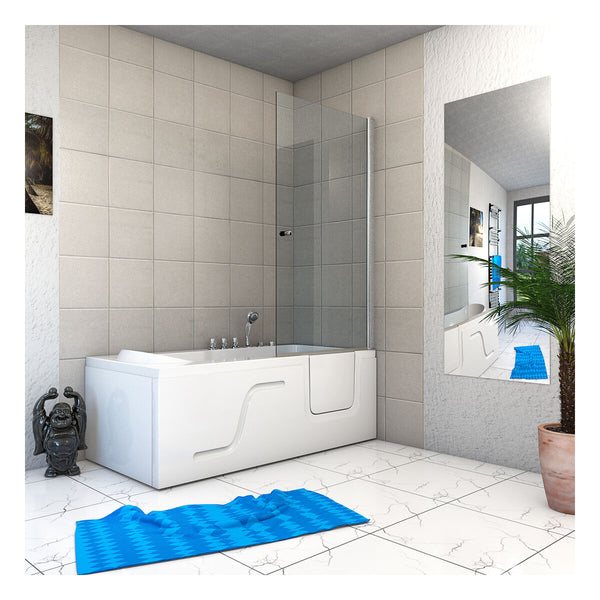 Acqua Vapore Seniorendusche Kombi Duschkabine Whirlpool Seniorenwanne mit Tür S17D-TH-WP-L-ALL 150x75 cm
