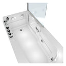 Acqua Vapore Seniorendusche Kombi Duschkabine Whirlpool Seniorenwanne mit Tür S17D-TH-WP-L-ALL 150x75 cm