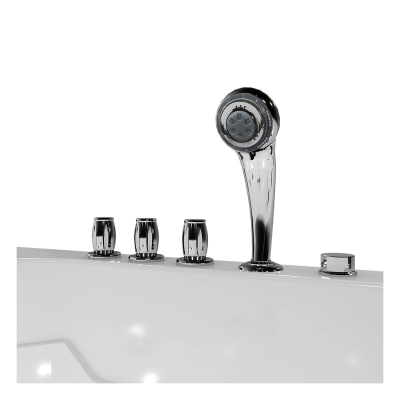 Acqua Vapore Seniorendusche Kombi Duschkabine Whirlpool Seniorenwanne mit Tür S17D-TH-WP-L-ALL 150x75 cm