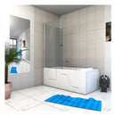 Acqua Vapore Seniorendusche Kombi Duschkabine Whirlpool Seniorenwanne mit Tür S17D-TH-WP-R 75x150 cm