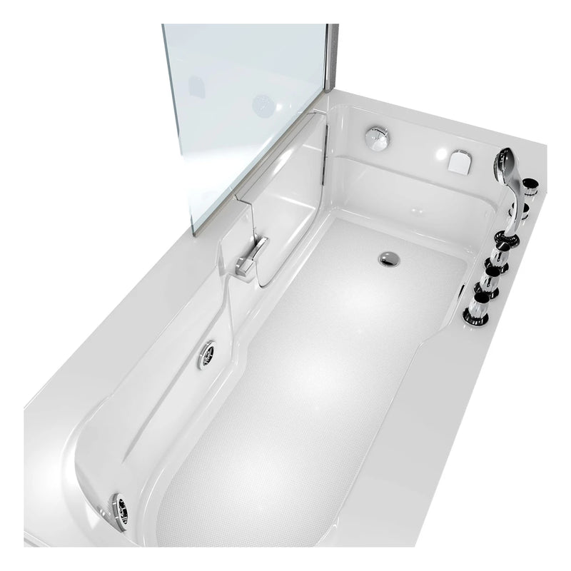 Acqua Vapore Seniorendusche Kombi Duschkabine Whirlpool Seniorenwanne mit Tür S17D-TH-WP-R 75x150 cm
