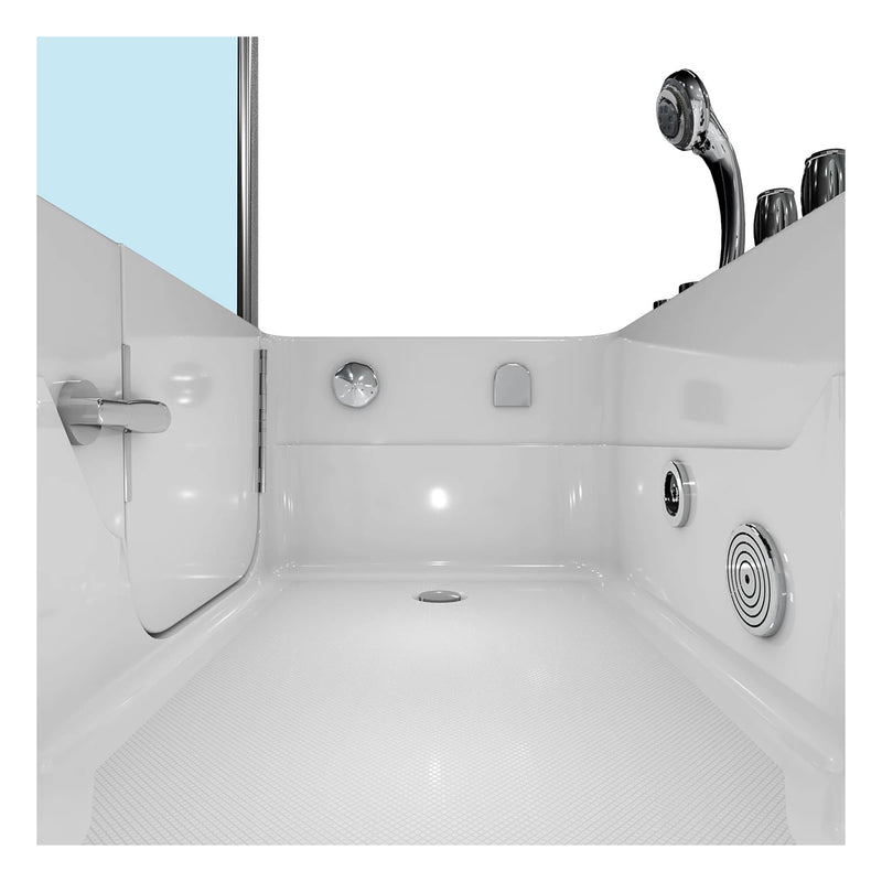 Acqua Vapore Seniorendusche Kombi Duschkabine Whirlpool Seniorenwanne mit Tür S17D-TH-WP-R 75x150 cm