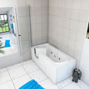 Acqua Vapore Seniorendusche Kombi Duschkabine Whirlpool Seniorenwanne mit Tür S17D-WP-R-EC 75x150x194 cm MIT 2K Scheiben Versiegelung