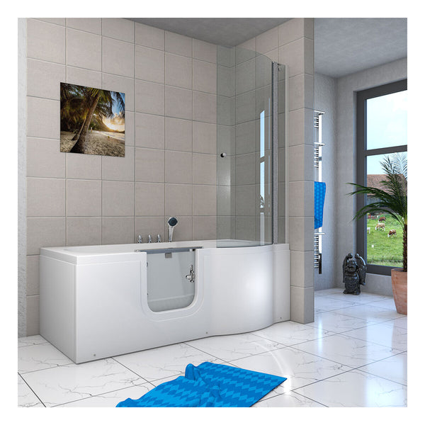 Acqua Vapore Seniorendusche und Badewanne mit Tür S12D-TH-L Dusche 170x85cm ohne 2K Scheiben Versiegelung