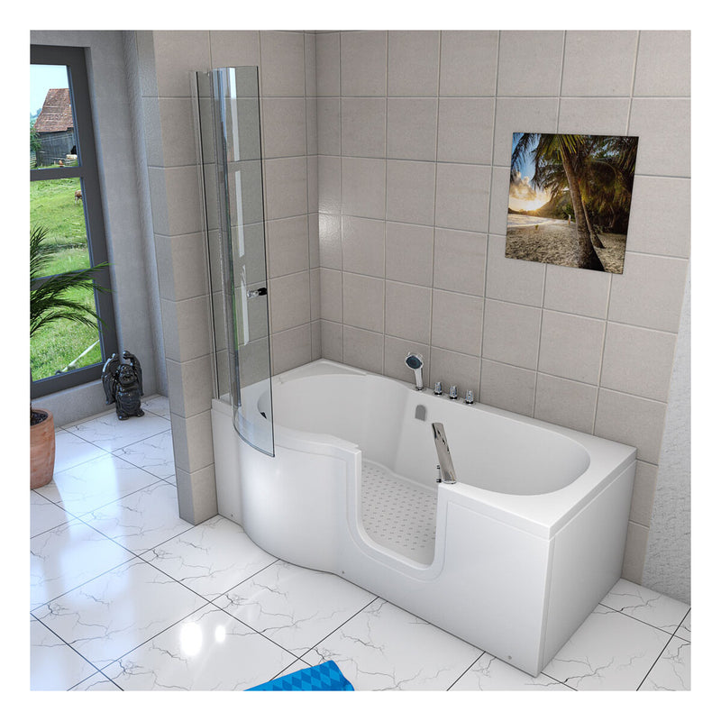 Acqua Vapore Seniorendusche und Badewanne mit Tür S12D-TH-R Dusche 85x170cm ohne 2K Scheiben Versiegelung