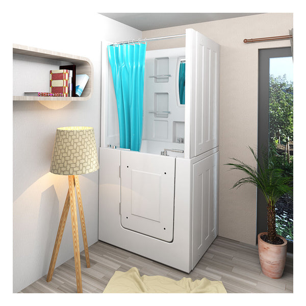 Acqua Vapore Seniorendusche und Kombination Wanne mit Whirlpool S02D-WP-A-L 78x100x205cm