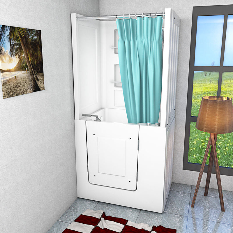 Acqua Vapore Seniorendusche und Kombination Wanne mit Whirlpool S02D-WP-A-R 78x100x205cm