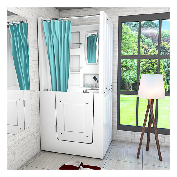 Acqua Vapore Seniorendusche und Kombination Wanne mit Whirlpool S02D-WP-TH-A-L 78x100x205cm