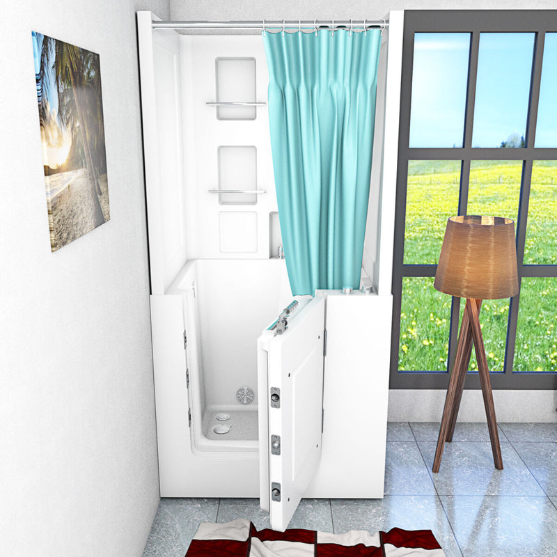 Acqua Vapore Seniorendusche und Kombination Wanne mit Whirlpool S02D-WP-TH-A-R 78x100x205cm