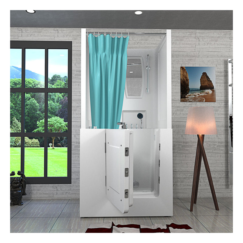 Acqua Vapore Seniorendusche und Kombination Wanne mit Whirlpool S02D-WP-TH-B-L 100x78x205cm