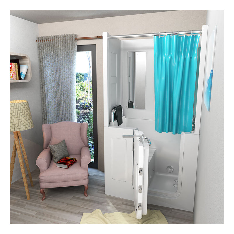 Acqua Vapore Seniorendusche und Kombination Wanne mit Whirlpool S08D-WP-C-L 110x68x205cm