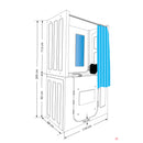 Acqua Vapore Seniorendusche und Kombination Wanne mit Whirlpool S08D-WP-TH-B-R 110x68x205cm