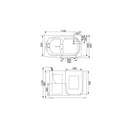 Acqua Vapore Seniorendusche und Kombination Wanne mit Whirlpool S08D-WP-TH-C-L 110x68x205cm