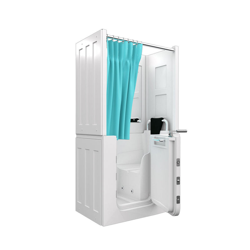 Acqua Vapore Seniorendusche und Kombination Wanne mit Whirlpool S08D-WP-TH-C-R 110x68x205cm