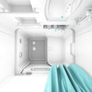 Acqua Vapore Seniorendusche und Sitzwanne Kombination Wanne mit Tür S02D-A-R 78x100x205cm