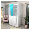 Acqua Vapore Seniorendusche und Sitzwanne Kombination Wanne mit Tür S02D-B-L 100x78x205cm