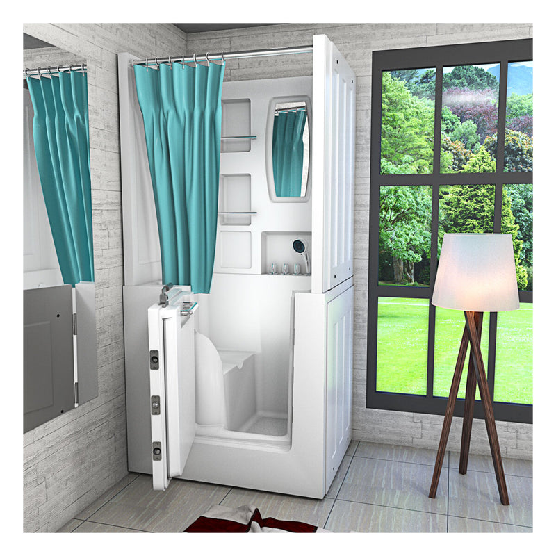 Acqua Vapore Seniorendusche und Sitzwanne Kombination Wanne mit Tür S02D-TH-A-L 78x100x205cm