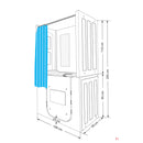 Acqua Vapore Seniorendusche und Sitzwanne Kombination Wanne mit Tür S02D-TH-A-L 78x100x205cm