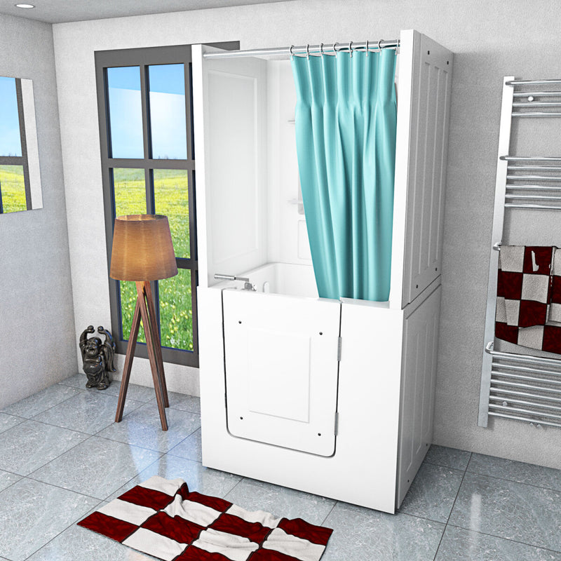 Acqua Vapore Seniorendusche und Sitzwanne Kombination Wanne mit Tür S02D-TH-B-R 100x78x205cm