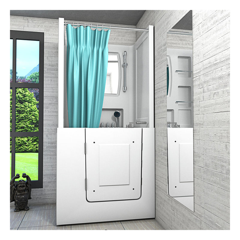 Acqua Vapore Seniorendusche und Sitzwanne Kombination Wanne mit Tür S02D-TH-C-L 100x78x205cm