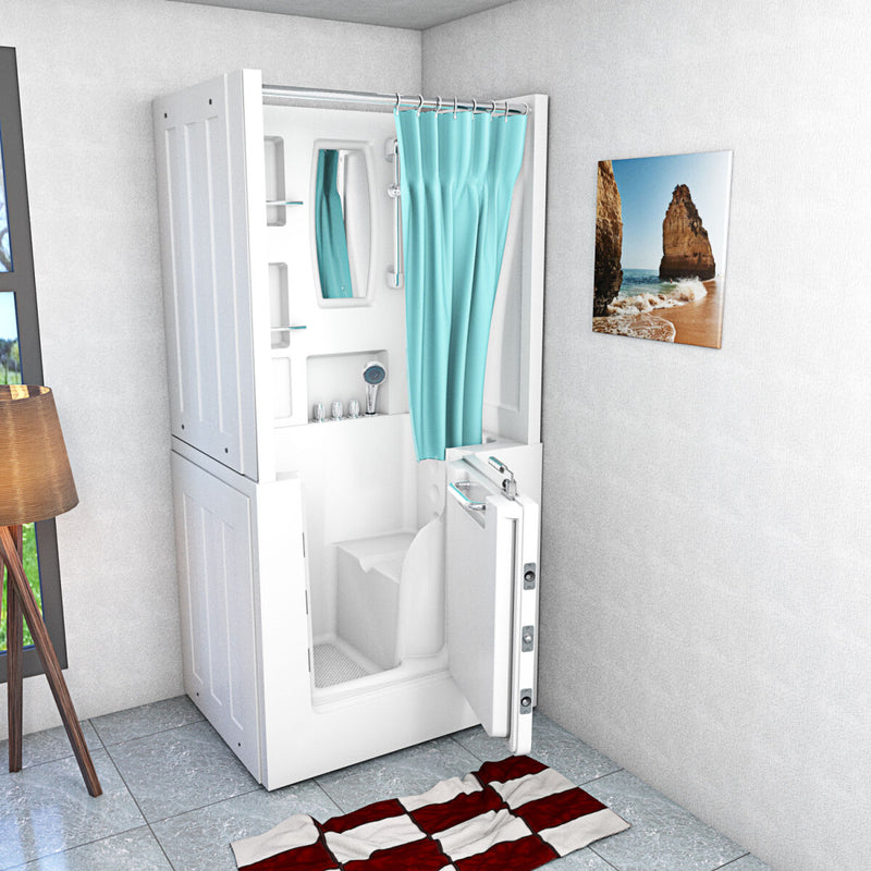 Acqua Vapore Seniorendusche und Sitzwanne Kombination Wanne mit Tür S02D-TH-C-R 100x78x205cm