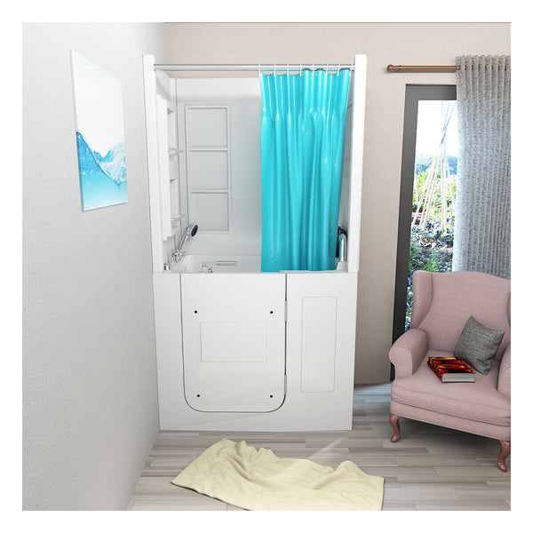 Acqua Vapore Seniorendusche und Sitzwanne Kombination Wanne mit Tür S08D-A-R 68x110x205cm