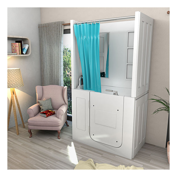 Acqua Vapore Seniorendusche und Sitzwanne Kombination Wanne mit Tür S08D-B-L 110x68x205cm