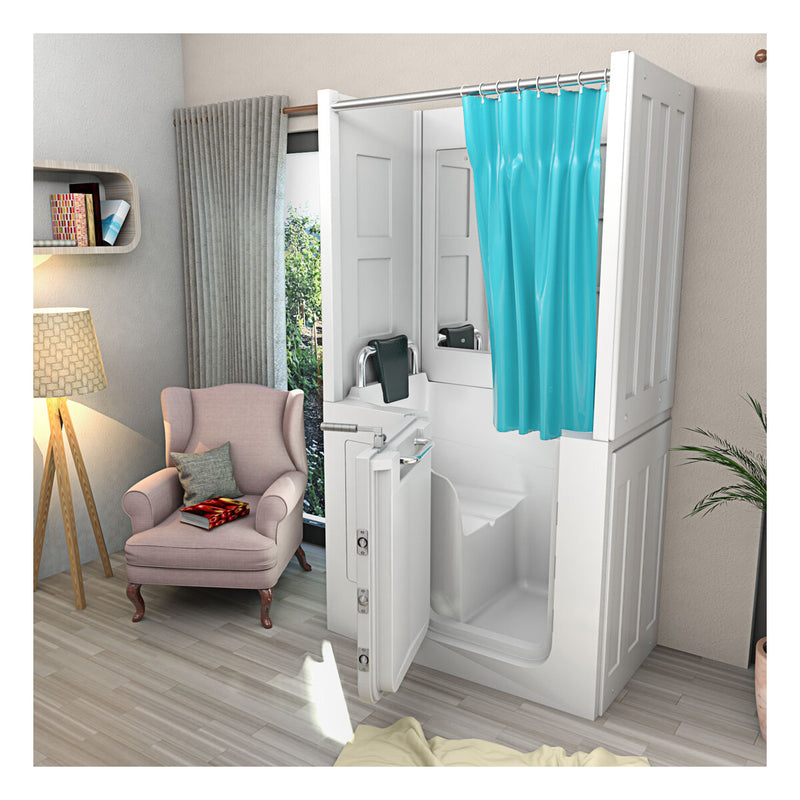 Acqua Vapore Seniorendusche und Sitzwanne Kombination Wanne mit Tür S08D-B-L 110x68x205cm