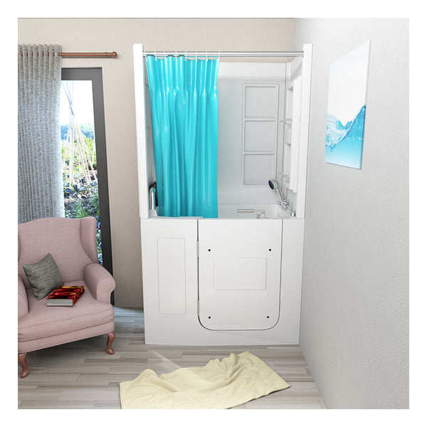 Acqua Vapore Seniorendusche und Sitzwanne Kombination Wanne mit Tür S08D-C-L 110x68x205cm