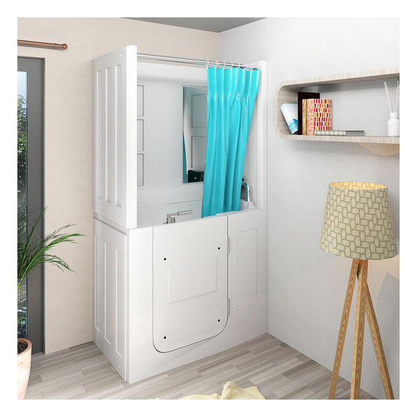 Acqua Vapore Seniorendusche und Sitzwanne Kombination Wanne mit Tür S08D-C-R 110x68x205cm