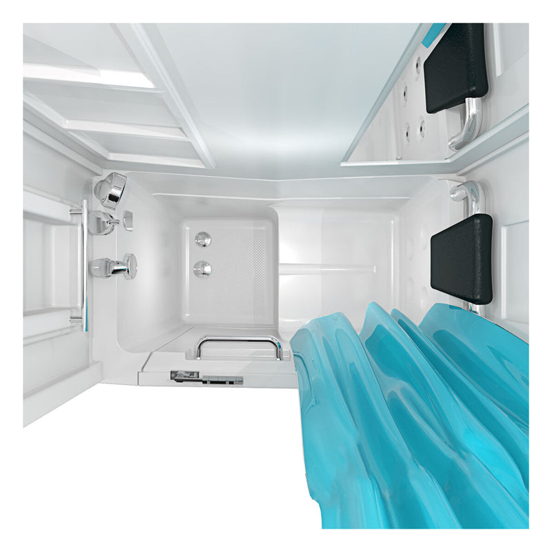 Acqua Vapore Seniorendusche und Sitzwanne Kombination Wanne mit Tür S08D-C-R 110x68x205cm