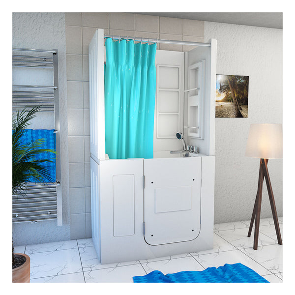 Acqua Vapore Seniorendusche und Sitzwanne Kombination Wanne mit Tür S08D-TH-B-L 110x68x205cm