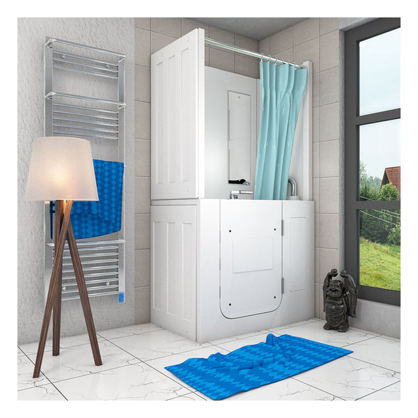 Acqua Vapore Seniorendusche und Sitzwanne Kombination Wanne mit Tür S08D-TH-C-R 110x68x205cm