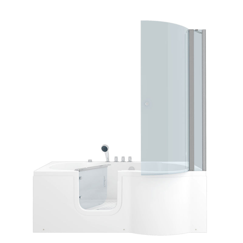 Acqua Vapore Seniorendusche und Wanne mit Whirlpool S12D-TH-AIR-L Dusche 170x85cm ohne 2K Scheiben Versiegelung