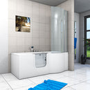 Acqua Vapore Seniorendusche und Wanne mit Whirlpool S12D-TH-AIR-L-EC Dusche 170x85cm mit 2K Scheiben Versiegelung