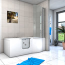 Acqua Vapore Seniorendusche und Wanne mit Whirlpool S12D-WP-L Dusche 170x85cm ohne 2K Scheiben Versiegelung OHNE 2K Scheiben Versiegelung