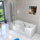 Acqua Vapore Seniorendusche und Wanne mit Whirlpool S12D-WP-R Dusche 85x170cm ohne 2K Scheiben Versiegelung OHNE 2K Scheiben Versiegelung