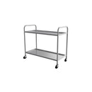 SGS Gastro Servierwagen aus Edelstahl / 2 Ablagen / Belastbar bis 80 kg