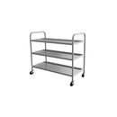 SGS Gastro Servierwagen aus Edelstahl / 3 Ablagen / Belastbar bis 120 kg