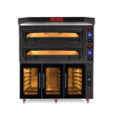 SGS Gastro Bakery & Confectionery Oven - 2 Baking Chambers with Full Fireclay Lining - Proofing Cabinet and Hood - 24 kW - 400 V