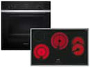 Siemens Set EQ214KA01Z Backofen Edelstahl HB213ABS3 + Glaskeramikkochfeld ET845HH17