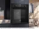 Siemens EQ222EA01Z Set Backofen Deep black inox HB213ABB3 + Glaskeramikkochfeld ET645BNA1E